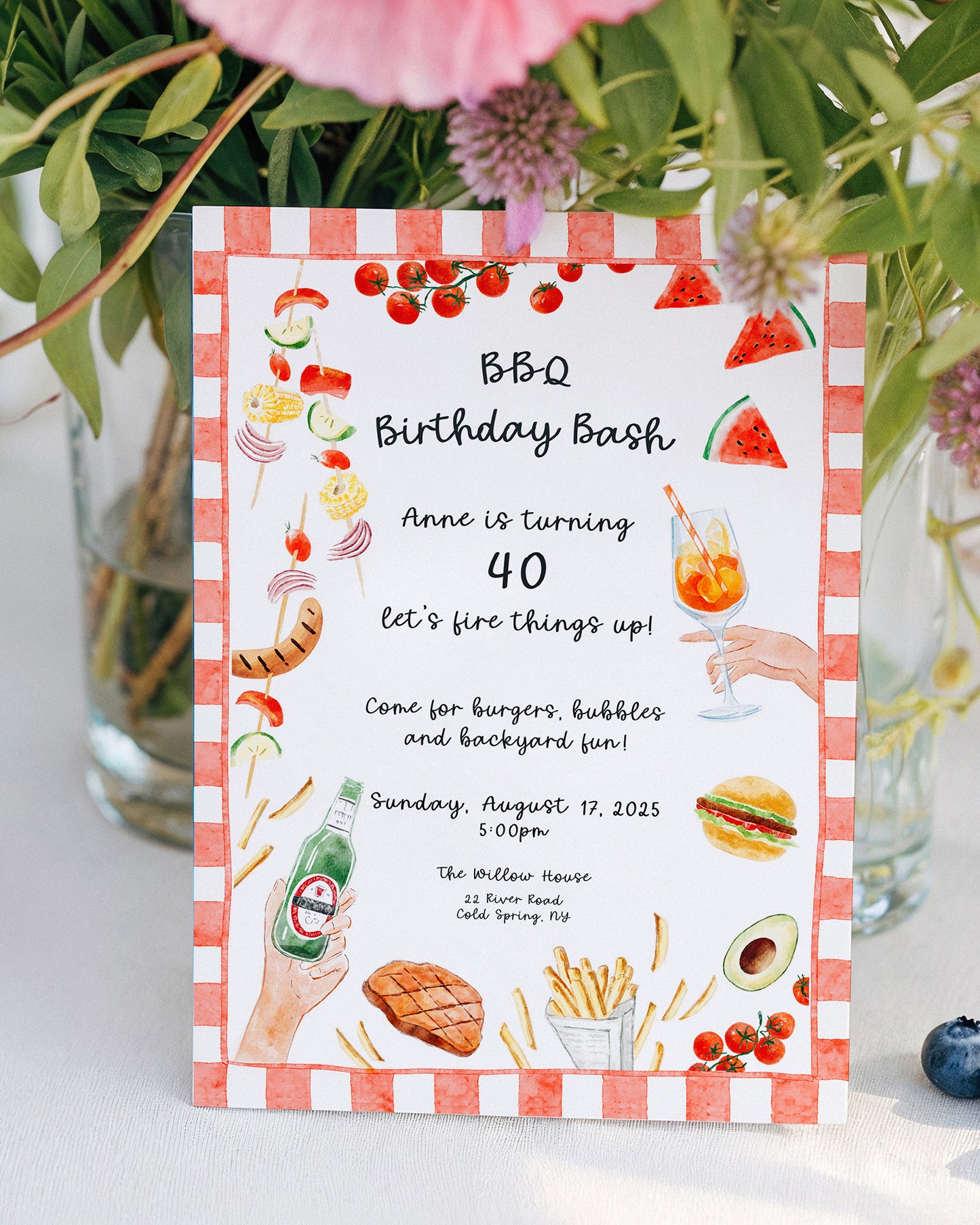 Invito "I Do BBQ" | Invito di Compleanno BBQ | Modello Canva Modificabile