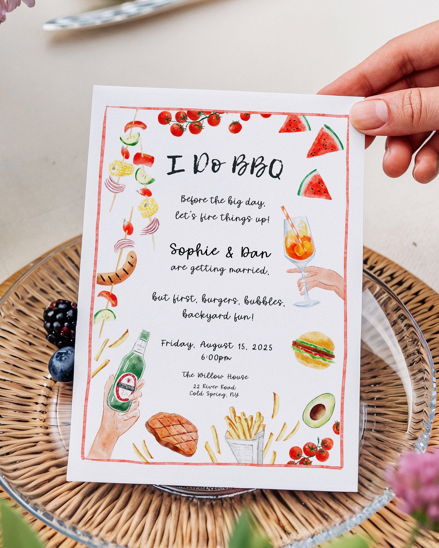Invito "I Do BBQ" | Invito di Compleanno BBQ | Modello Canva Modificabile
