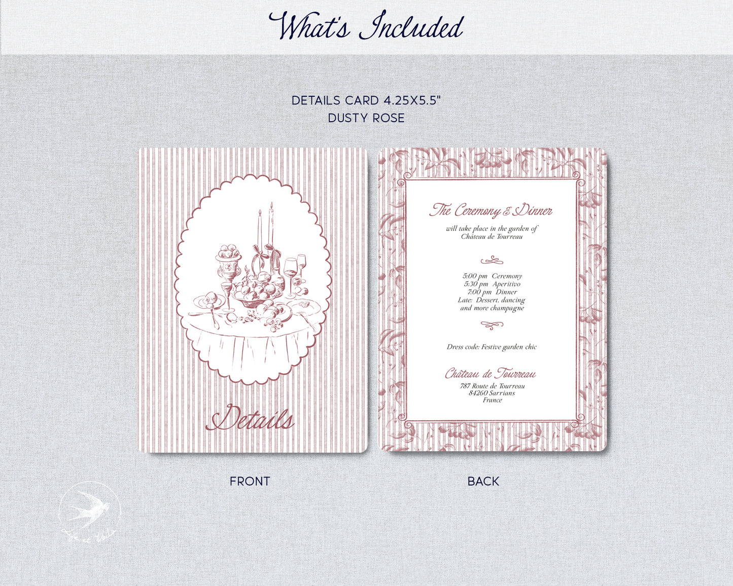 Romantic Garden | Wedding Invitation Suite | Editable Canva Template