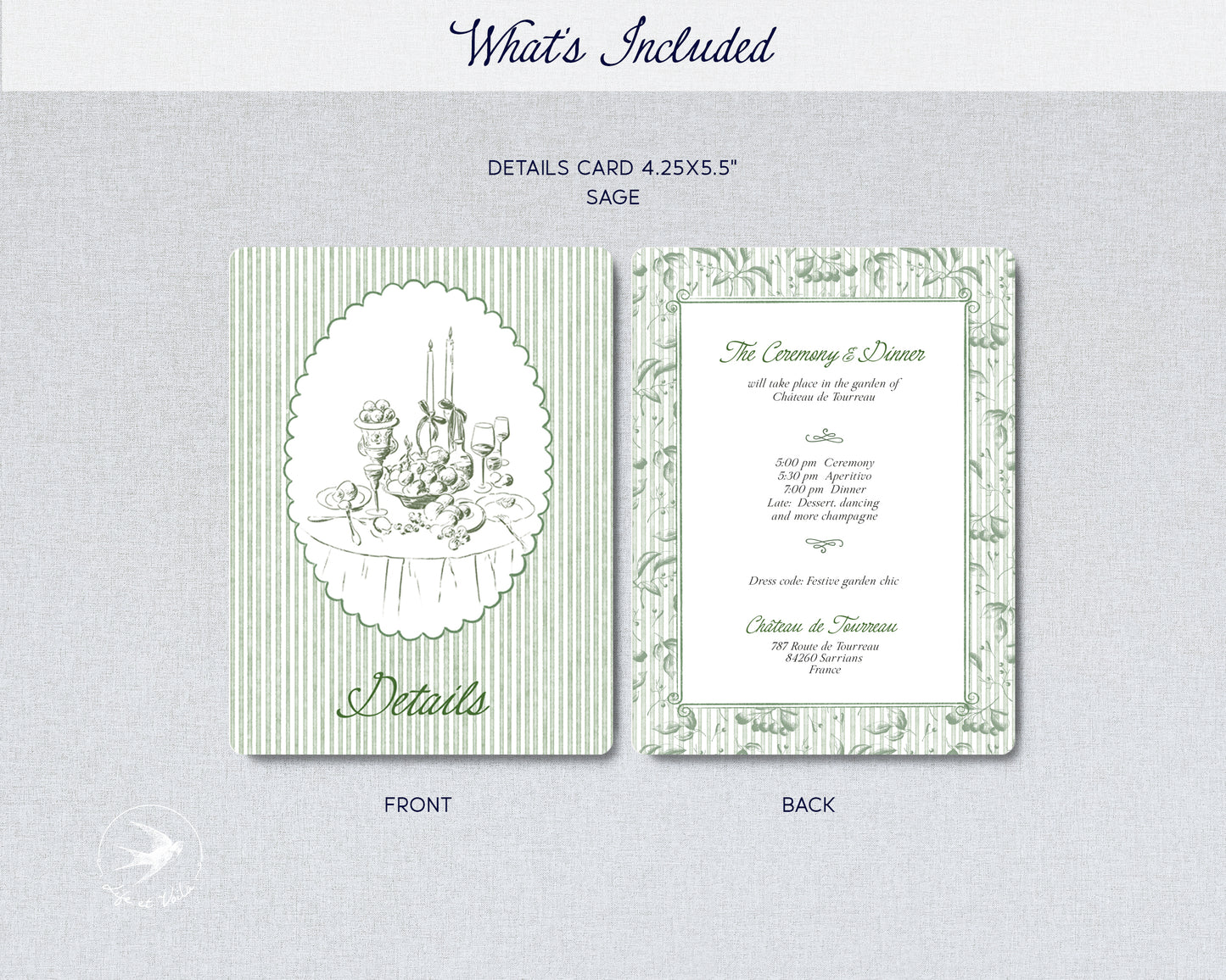 Romantic Garden | Wedding Invitation Suite | Editable Canva Template