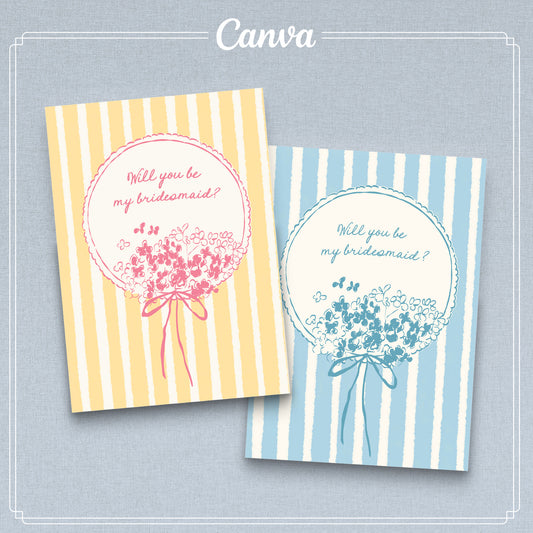 Veux-tu être ma témoin ? | Demande en mariage fantaisiste | Modèle Canva modifiable