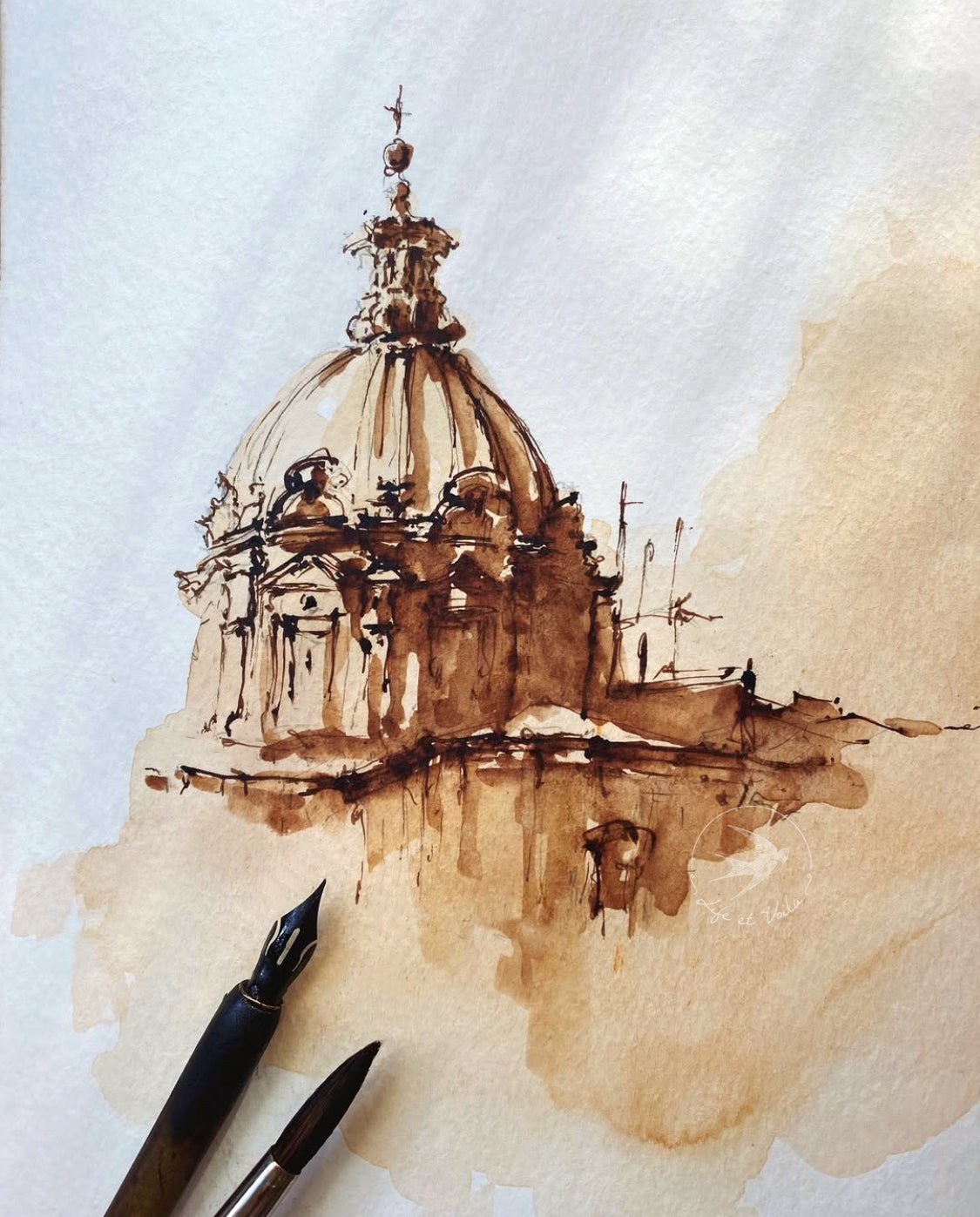 L'église des Santi Luca e Martina à Rome, reproduction d'art II