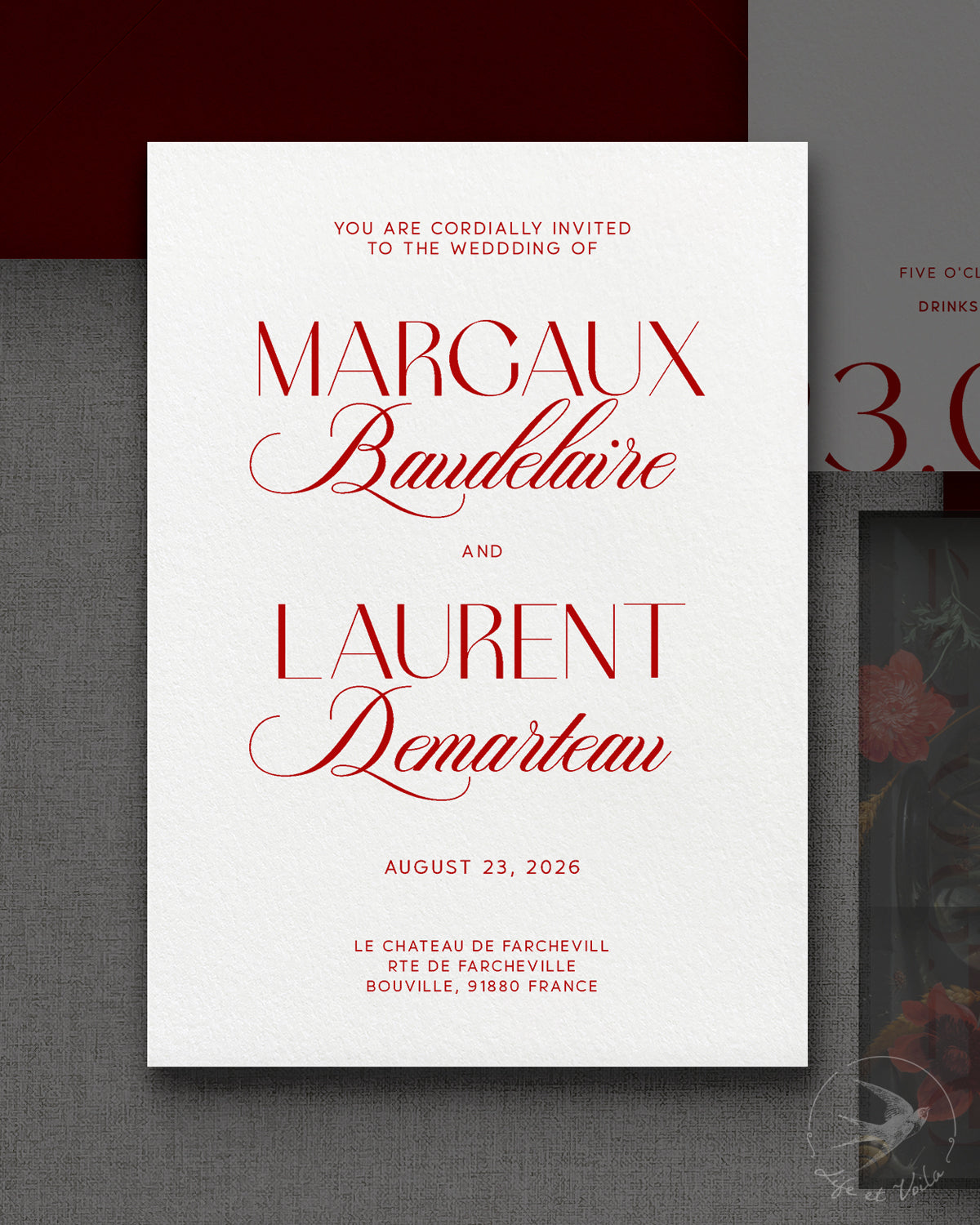 Rouge Modern Invitation Suite