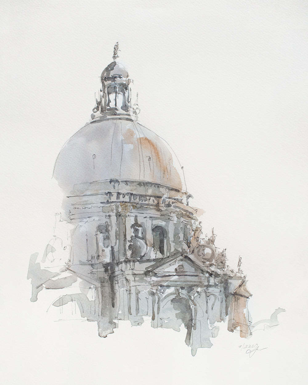 Santa Maria della Salute à Venise Art Print I