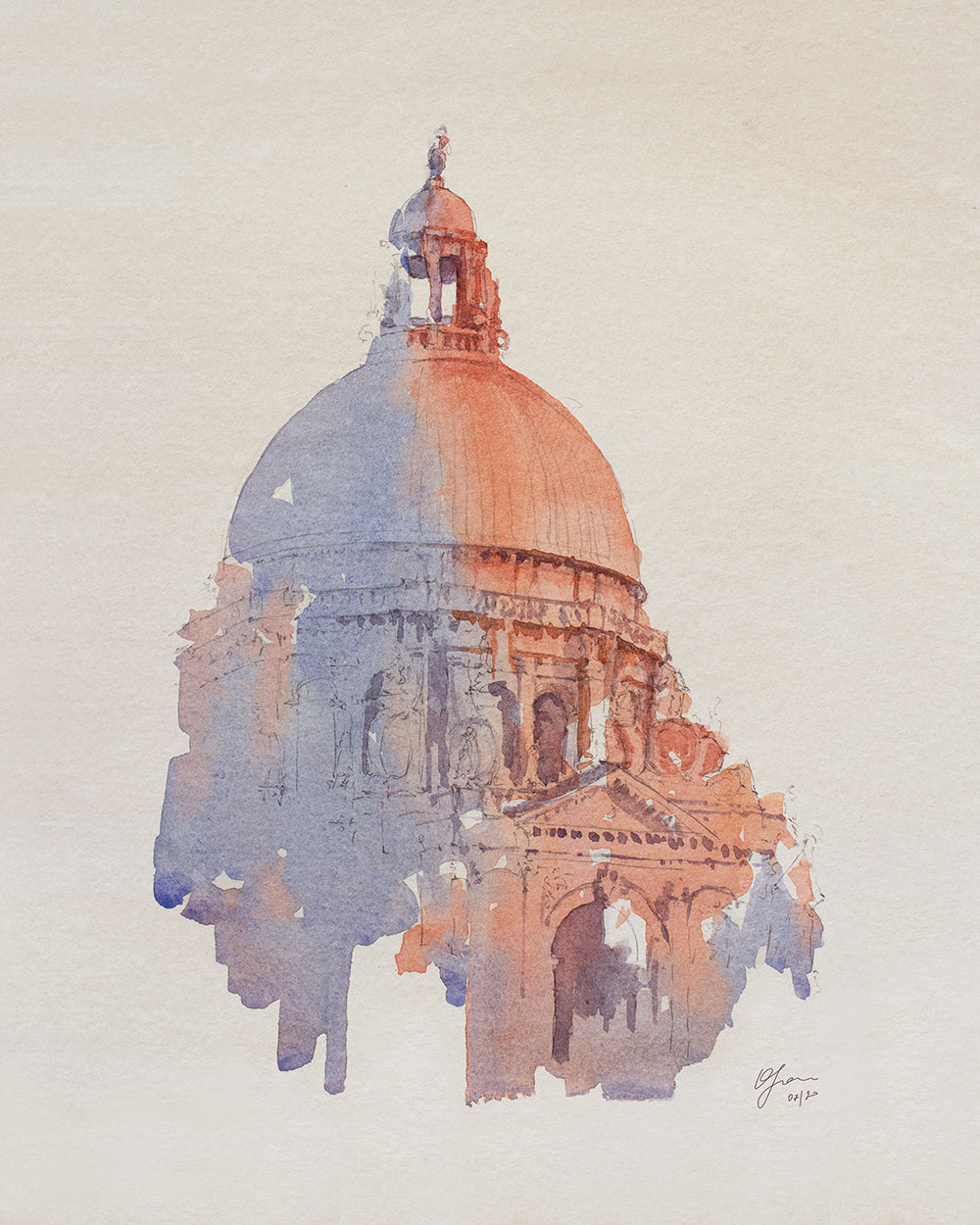 Santa Maria della Salute à Venise Art Print II