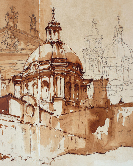 Basilica of Sant'Andrea in Mantua Fine Art Print Limited Edition