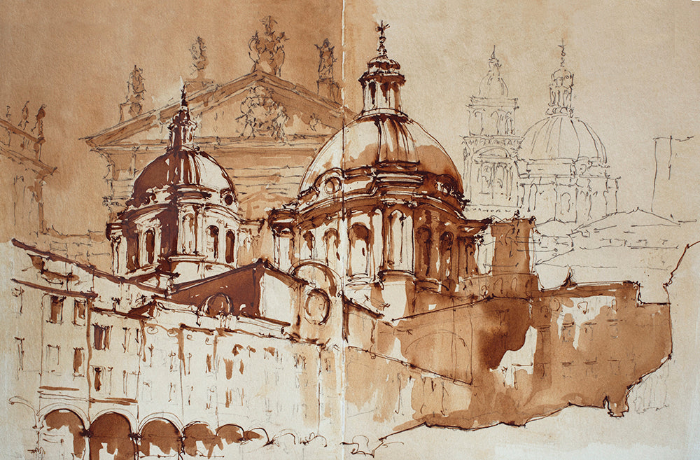Basilique de Sant'Andrea à Mantoue, tirage d'art en édition limitée