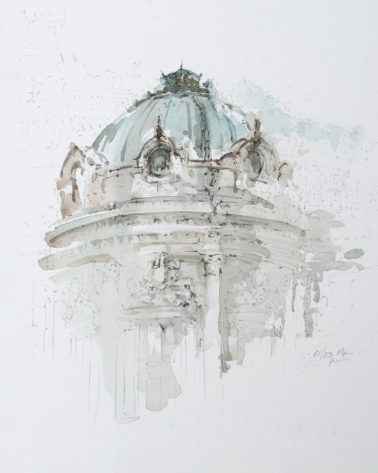 Opéra Garnier Original Watercolor