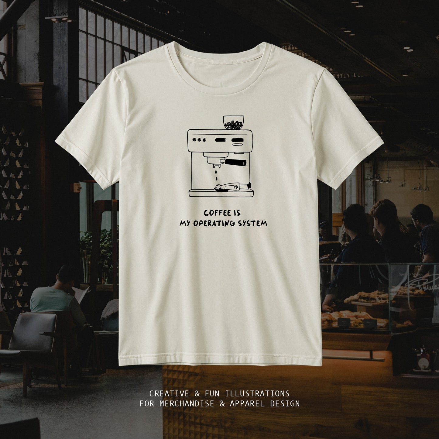 Coffeemania | Illustrations d'amateurs de café décalés | Pack de cliparts