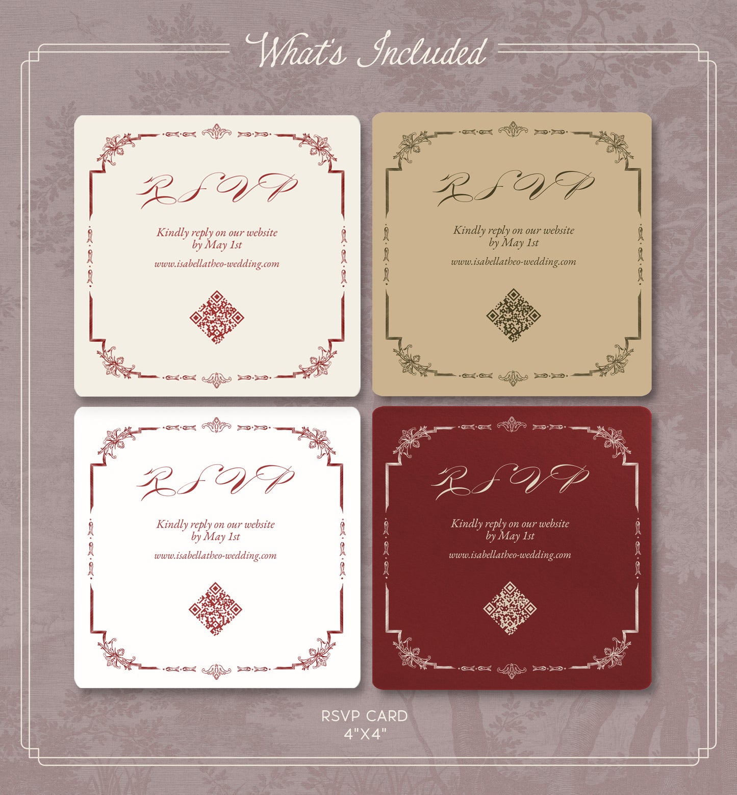 Equestrian Wedding Invitation Suite | Editable Canva Template