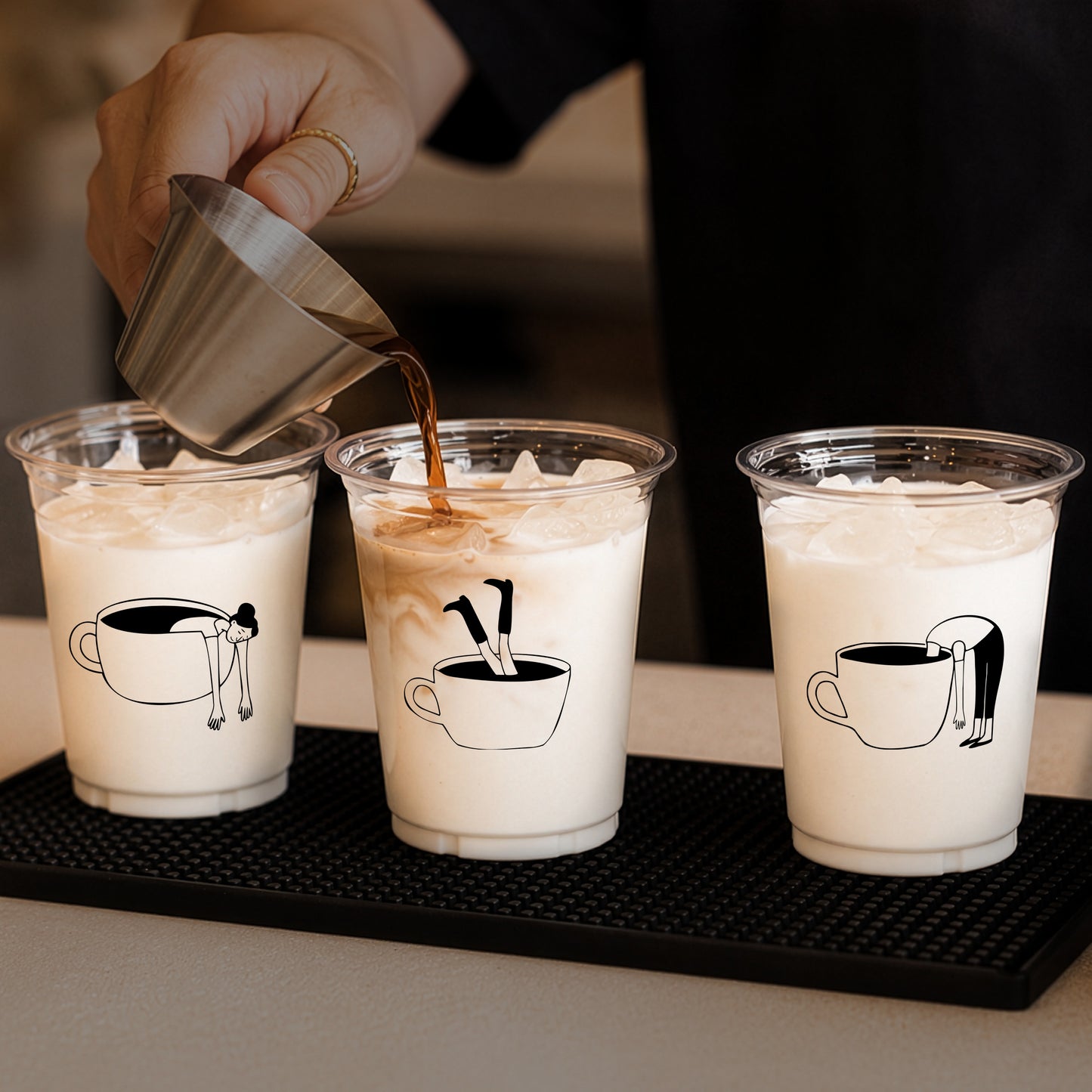 Coffeemania | Illustrations d'amateurs de café décalés | Pack de cliparts