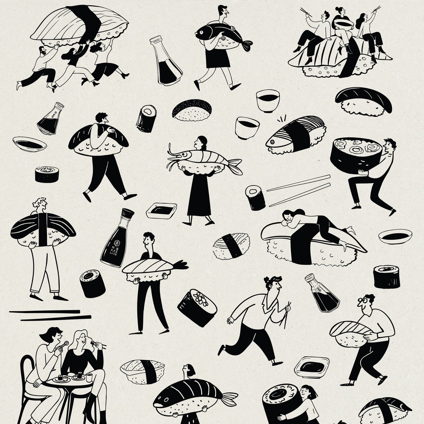 Sushimania | Playful Sushi Clipart Pack