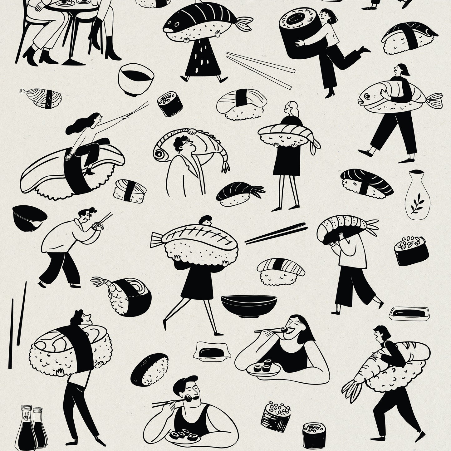 Sushimania | Playful Sushi Clipart Pack