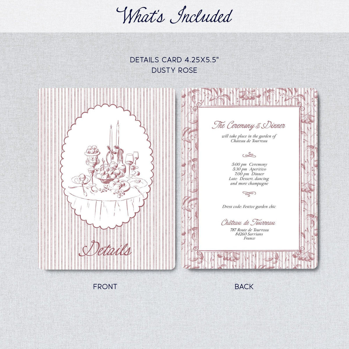 Elegant Sage Green Wedding Invitation Template, Romantic Garden Style Suite, Printable CANVA Design