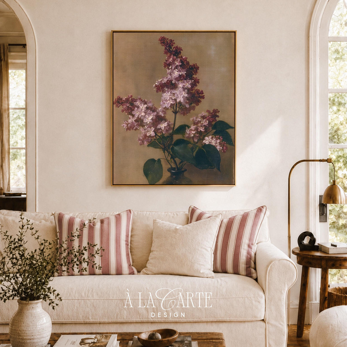 Purple bloom flower artwork instant download — cottagecore still life with dark moody garden aesthetic