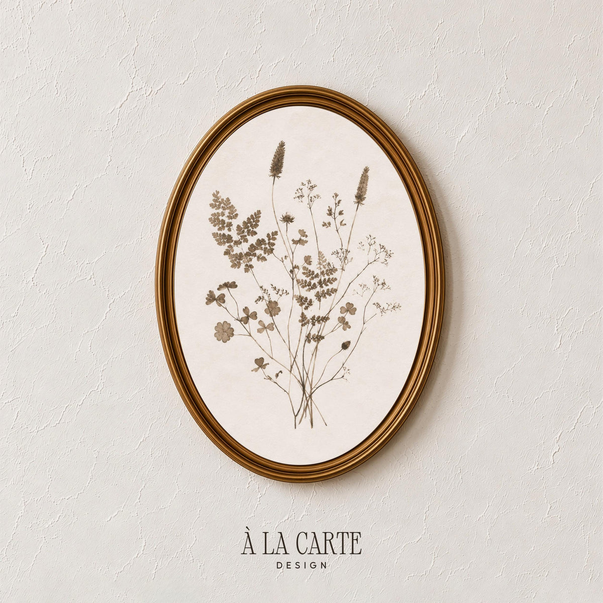 Minimal Botanical Wall Art, Sepia Plant Print, Antique Herbarium, Neutral Botanical Printable, Vintage Floral Art, Abstract Botanical