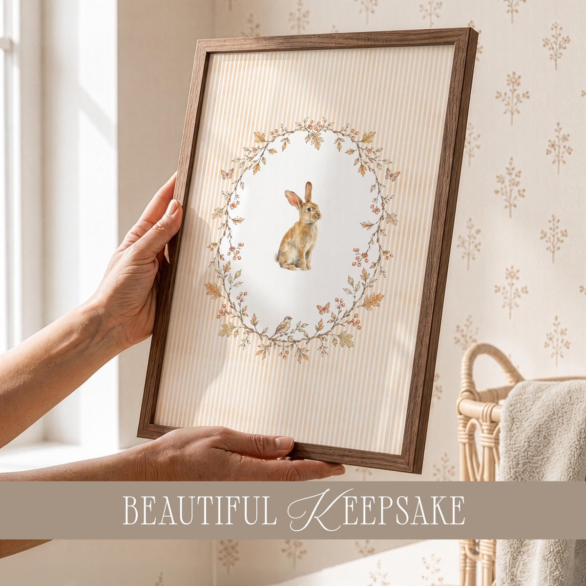 Woodland Nursery Fall Wall Art Set of 4, Vintage Cottagecore Baby Room Decor, Autumn Crest, Watercolor Animals Children Prints Bundle B4
