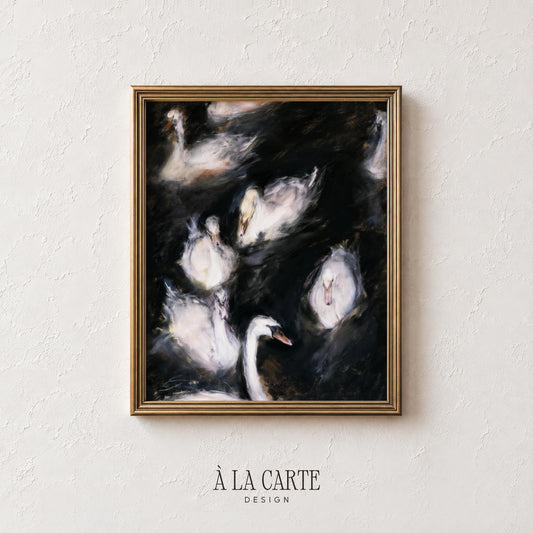 Vintage-inspired bird artwork printable for living spaces — dramatic lighting and classic fine-art painting quality