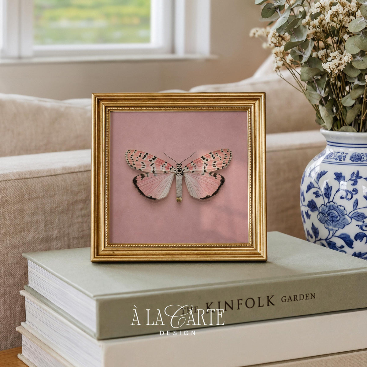Spotted butterfly picture printable art for living room — soft feminine aesthetic with vintage scientific illustration vibes