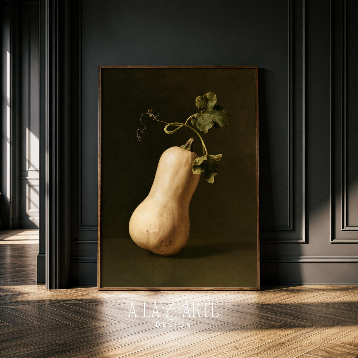 Rustic vegetable painting printable wall decor — vintage autumn composition with organic textures, muted earth palette, and timeless appeal