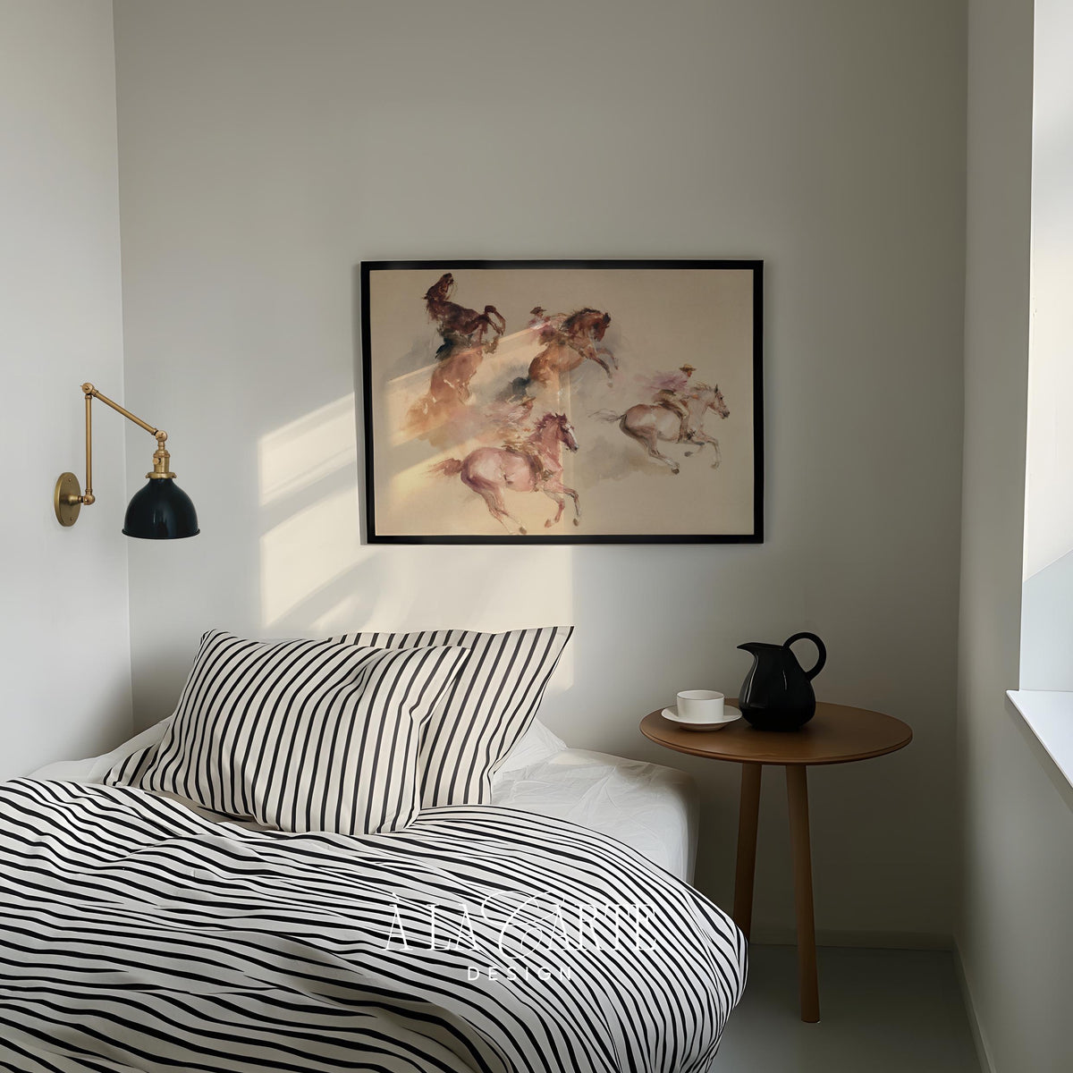 Dynamic equestrian printable art featuring multiple poses — rustic western aesthetic with faded antique finish