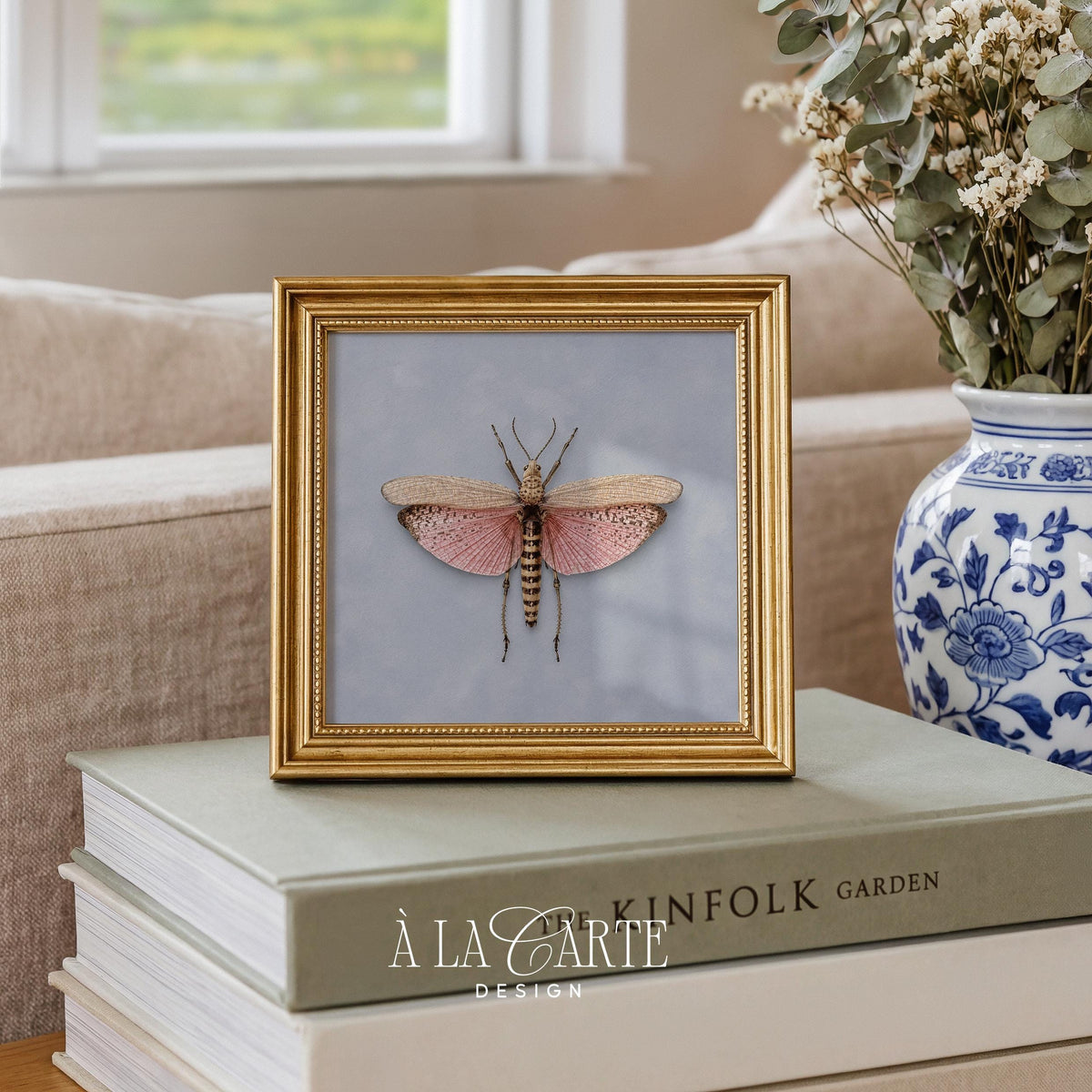 Winged creature printable wall art for study nook — antique cabinet curiosity with delicate precision rendering