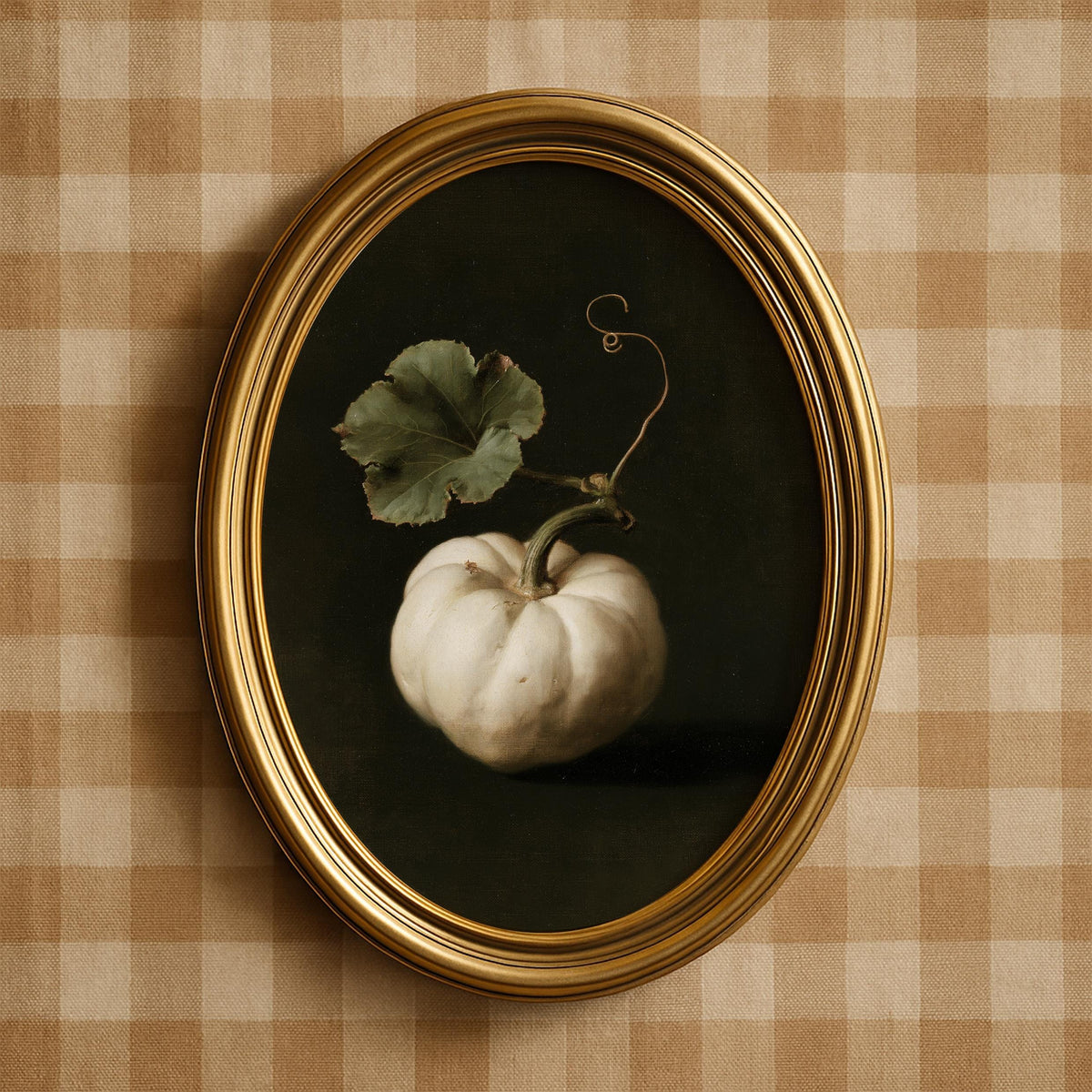 Sophisticated harvest poster printable for office — dark vintage botanical with refined brushwork and shadow play