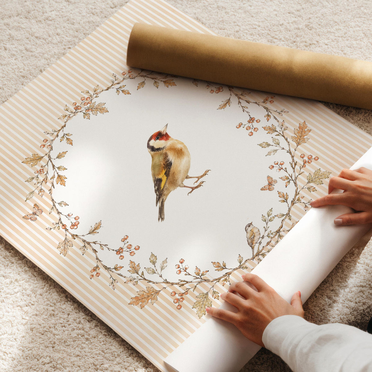 Vintage Fall Bird Wall Art Set of 4, Autumn Cottagecore Gallery Wall, Crest Bird Prints Bundle, French Country Wall Decor Collection B6