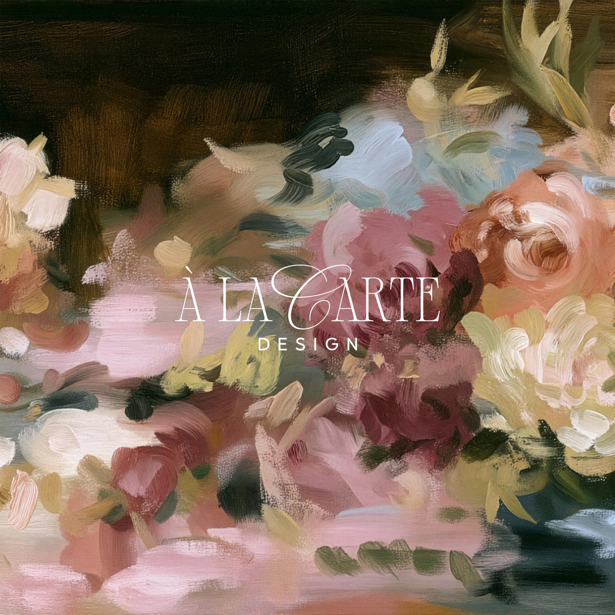 Elegant peony cluster Samsung Frame TV art — romantic moody arrangement with cream, coral and deep burgundy tones, artistic digital home screensaver