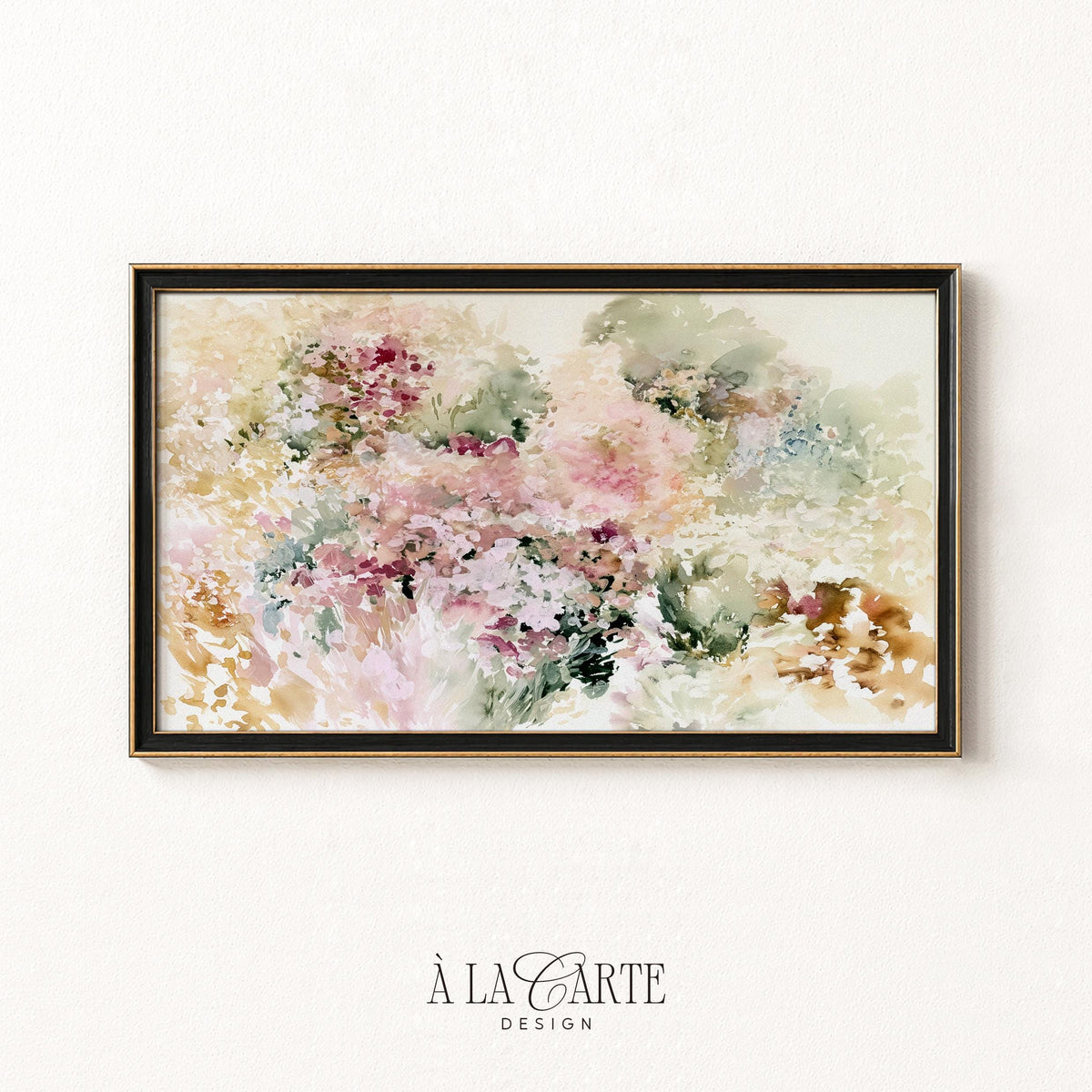 Ethereal garden Frame TV download — soft painterly flora in muted tones creating calm, dreamy TV artwork for any room