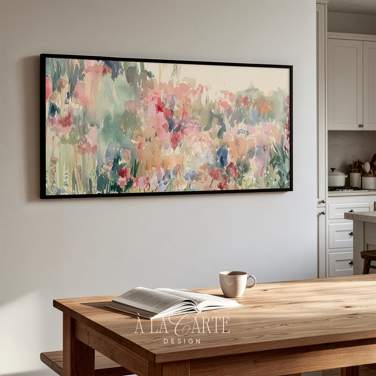 Ethereal flower meadow Frame TV digital art — cottagecore-inspired scene with gentle brushstrokes and spring vibes