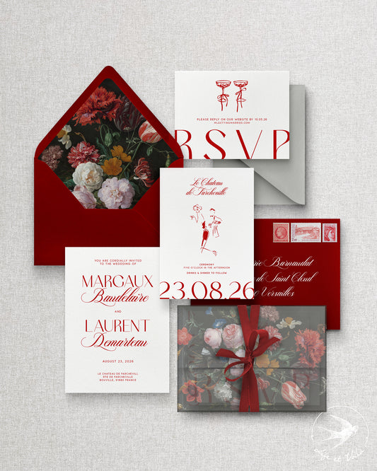 Rouge Modern Invitation Suite