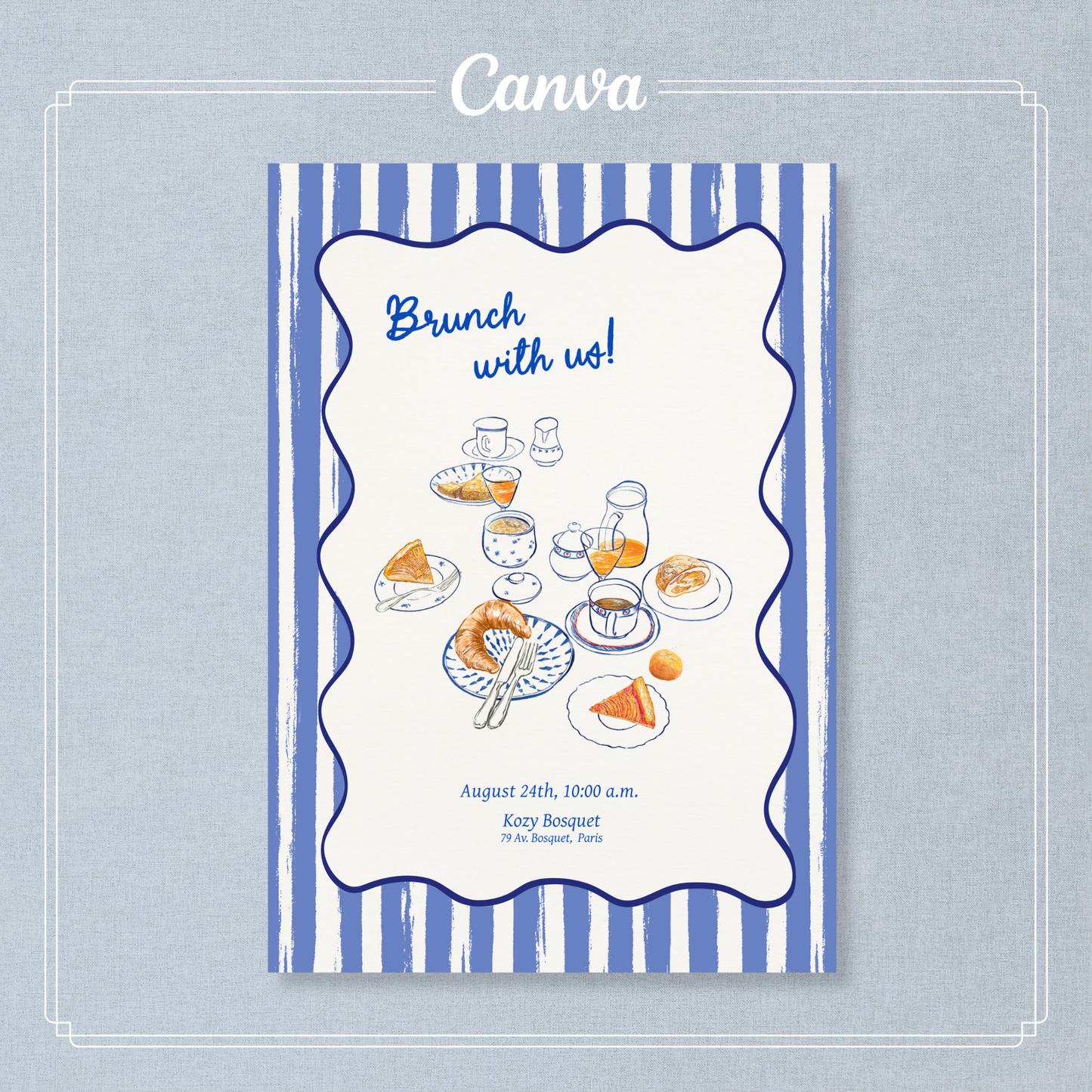 Invito Brunch Fantasioso | Modello Canva Modificabile