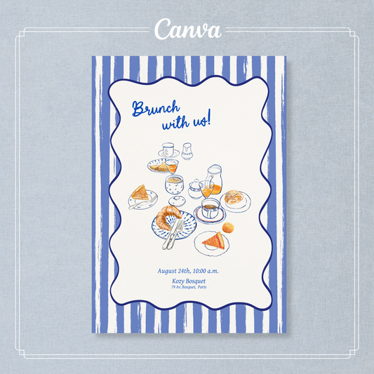 Whimsical Brunch Invitation | Editable Canva Template