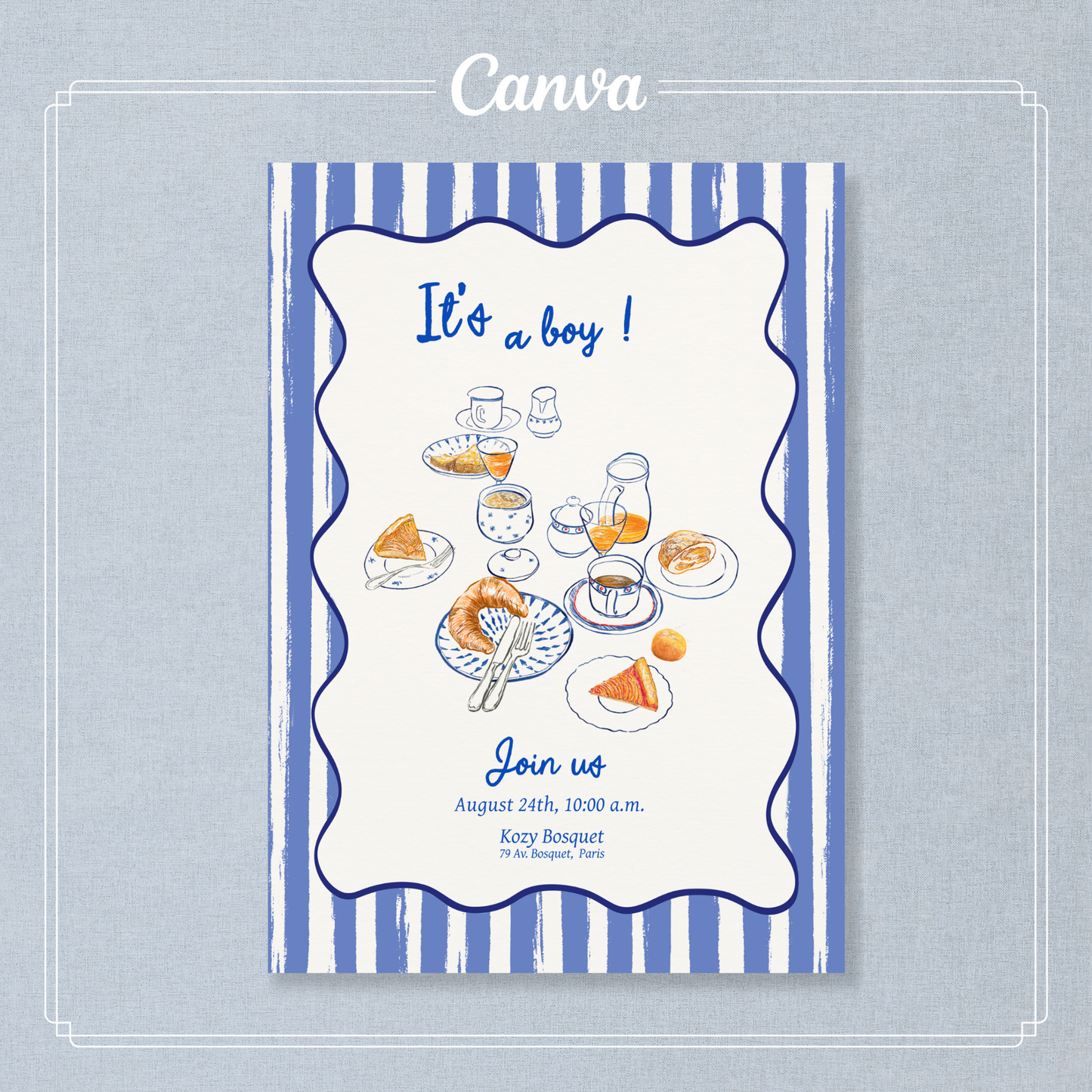 Invito Brunch Fantasioso | Modello Canva Modificabile
