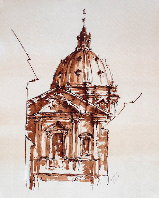 Basilique Sant'Andrea della Valle à Rome Impression artistique